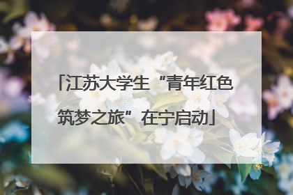 江苏大学生“青年红色筑梦之旅”在宁启动