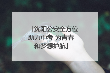 沈阳公安全方位助力中考 为青春和梦想护航