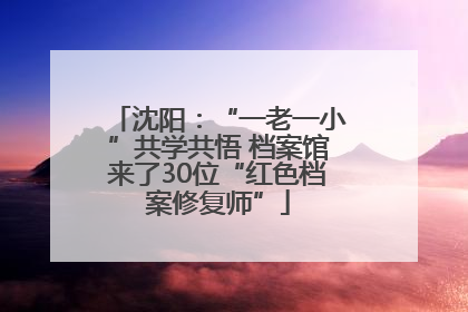 沈阳：“一老一小”共学共悟 档案馆来了30位“红色档案修复师”