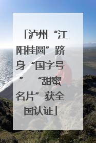 泸州“江阳桂圆”跻身“国字号” “甜蜜名片”获全国认证