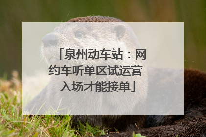 泉州动车站：网约车听单区试运营 入场才能接单