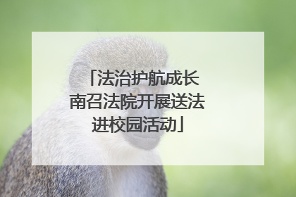 法治护航成长 南召法院开展送法进校园活动