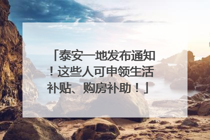 泰安一地发布通知！这些人可申领生活补贴、购房补助！
