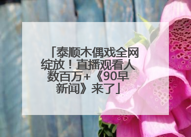 泰顺木偶戏全网绽放！直播观看人数百万+《90早新闻》来了