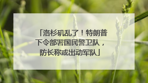 洛杉矶乱了！特朗普下令部署国民警卫队，防长称或出动军队