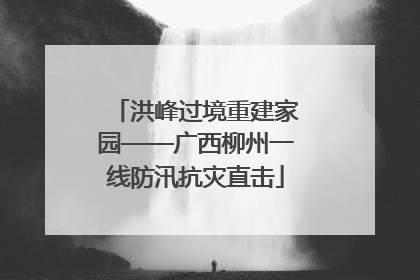 洪峰过境重建家园——广西柳州一线防汛抗灾直击