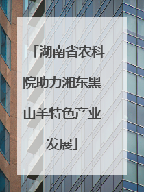 湖南省农科院助力湘东黑山羊特色产业发展