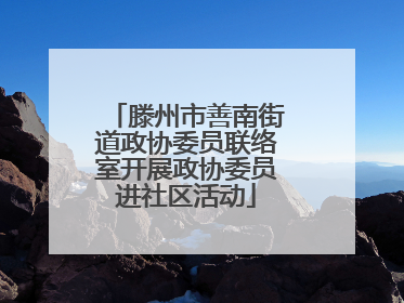 滕州市善南街道政协委员联络室开展政协委员进社区活动