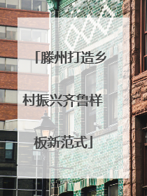 滕州打造乡村振兴齐鲁样板新范式