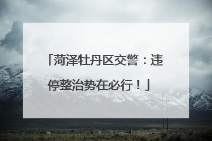 菏泽牡丹区交警：违停整治势在必行！