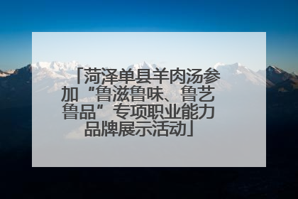 菏泽单县羊肉汤参加“鲁滋鲁味、鲁艺鲁品”专项职业能力品牌展示活动