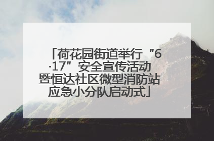 荷花园街道举行“6·17”安全宣传活动暨恒达社区微型消防站应急小分队启动式