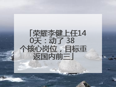 荣耀李健上任140天：动了 38 个核心岗位，目标重返国内前三