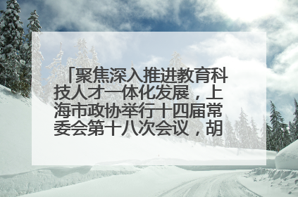 聚焦深入推进教育科技人才一体化发展，上海市政协举行十四届常委会第十八次会议，胡文容出席并讲话