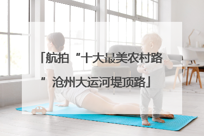 航拍“十大最美农村路”沧州大运河堤顶路