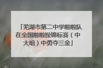 芜湖市第二中学啦啦队在全国啦啦操锦标赛（中大组）中勇夺三金