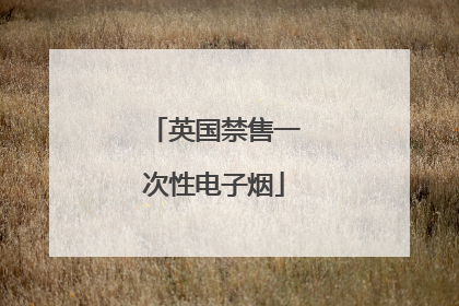 英国禁售一次性电子烟