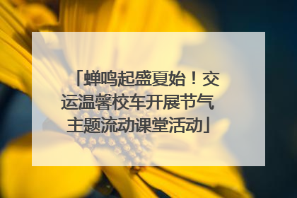蝉鸣起盛夏始！交运温馨校车开展节气主题流动课堂活动