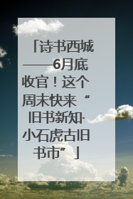 诗书西城——6月底收官！这个周末快来“旧书新知·小石虎古旧书市”