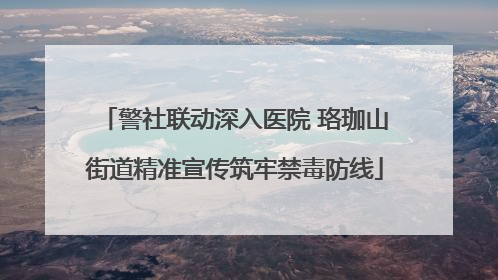 警社联动深入医院 珞珈山街道精准宣传筑牢禁毒防线