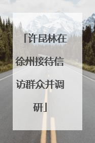 许昆林在徐州接待信访群众并调研