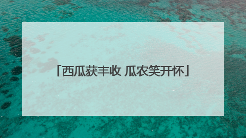 西瓜获丰收 瓜农笑开怀