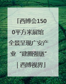 西博会1500平方米展馆 全景呈现广安产业“建圈强链”｜西博视界