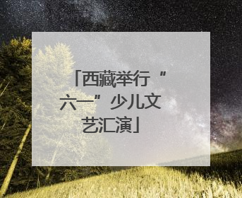 西藏举行“六一”少儿文艺汇演