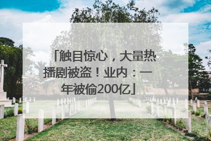 触目惊心，大量热播剧被盗！业内：一年被偷200亿