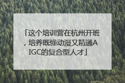 这个培训营在杭州开班，培养既懂动漫又精通AIGC的复合型人才
