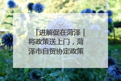 进解促在菏泽｜将政策送上门，菏泽市自贸协定政策专题宣讲会召开