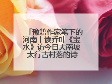 豫籍作家笔下的河南丨读乔叶《宝水》访今日大南坡 太行古村落的诗意重生