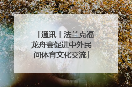 通讯丨法兰克福龙舟赛促进中外民间体育文化交流