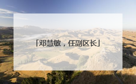 邓慧敏，任副区长