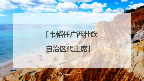 韦韬任广西壮族自治区代主席