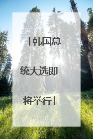 韩国总统大选即将举行