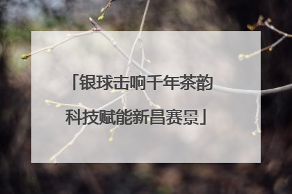 银球击响千年茶韵 科技赋能新昌赛景