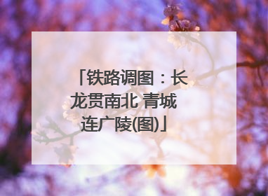 铁路调图：长龙贯南北 青城连广陵(图)