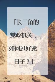 长三角的党政机关，如何过好紧日子？