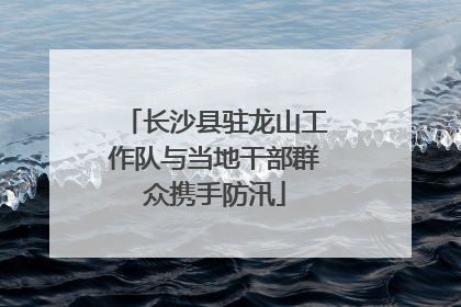 长沙县驻龙山工作队与当地干部群众携手防汛