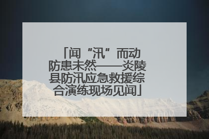 闻“汛”而动 防患未然——炎陵县防汛应急救援综合演练现场见闻
