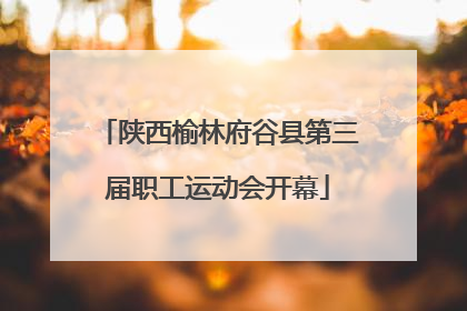 陕西榆林府谷县第三届职工运动会开幕