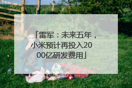 雷军：未来五年，小米预计再投入2000亿研发费用