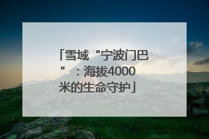 雪域“宁波门巴”：海拔4000米的生命守护