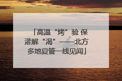 高温“烤”验 保灌解“渴”——北方多地夏管一线见闻