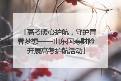 高考暖心护航，守护青春梦想——山东国寿财险开展高考护航活动
