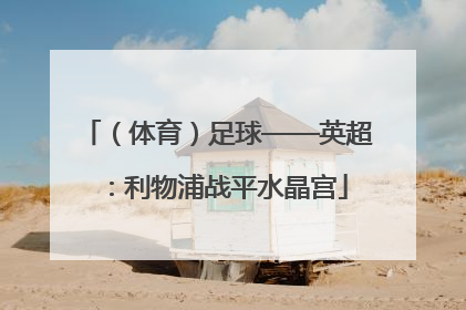 （体育）足球——英超：利物浦战平水晶宫