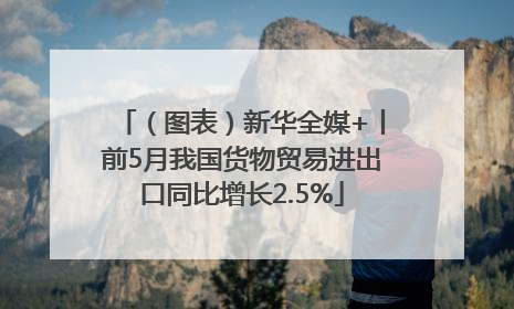 （图表）新华全媒+丨前5月我国货物贸易进出口同比增长2.5%