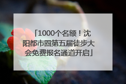 1000个名额！沈阳都市圈第五届徒步大会免费报名通道开启
