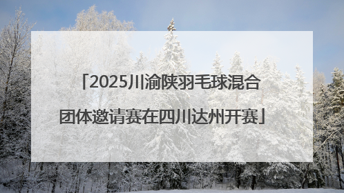2025川渝陕羽毛球混合团体邀请赛在四川达州开赛